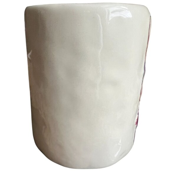 HTF! Rare NATURAL LIFE "Cup of Happy" 3D Llama Ceramic Mug with Dimpled Texture - Picture 7 of 13